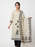 Khadi Cotton Kurti - Black & White