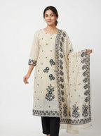 Khadi Cotton Kurti - Black & White