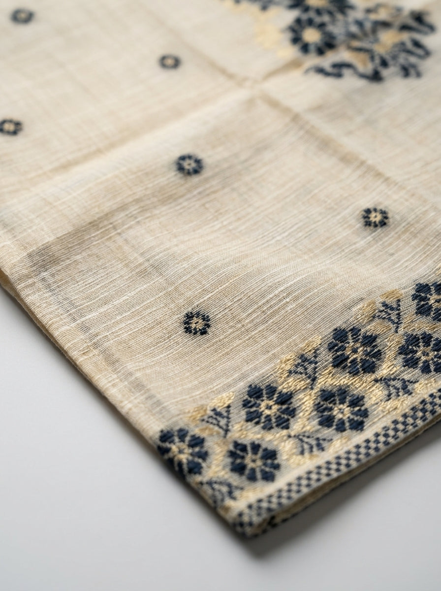 Khadi Cotton Kurti - Black & White