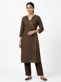 Brown Kurti Set - Chinnon Chocolate